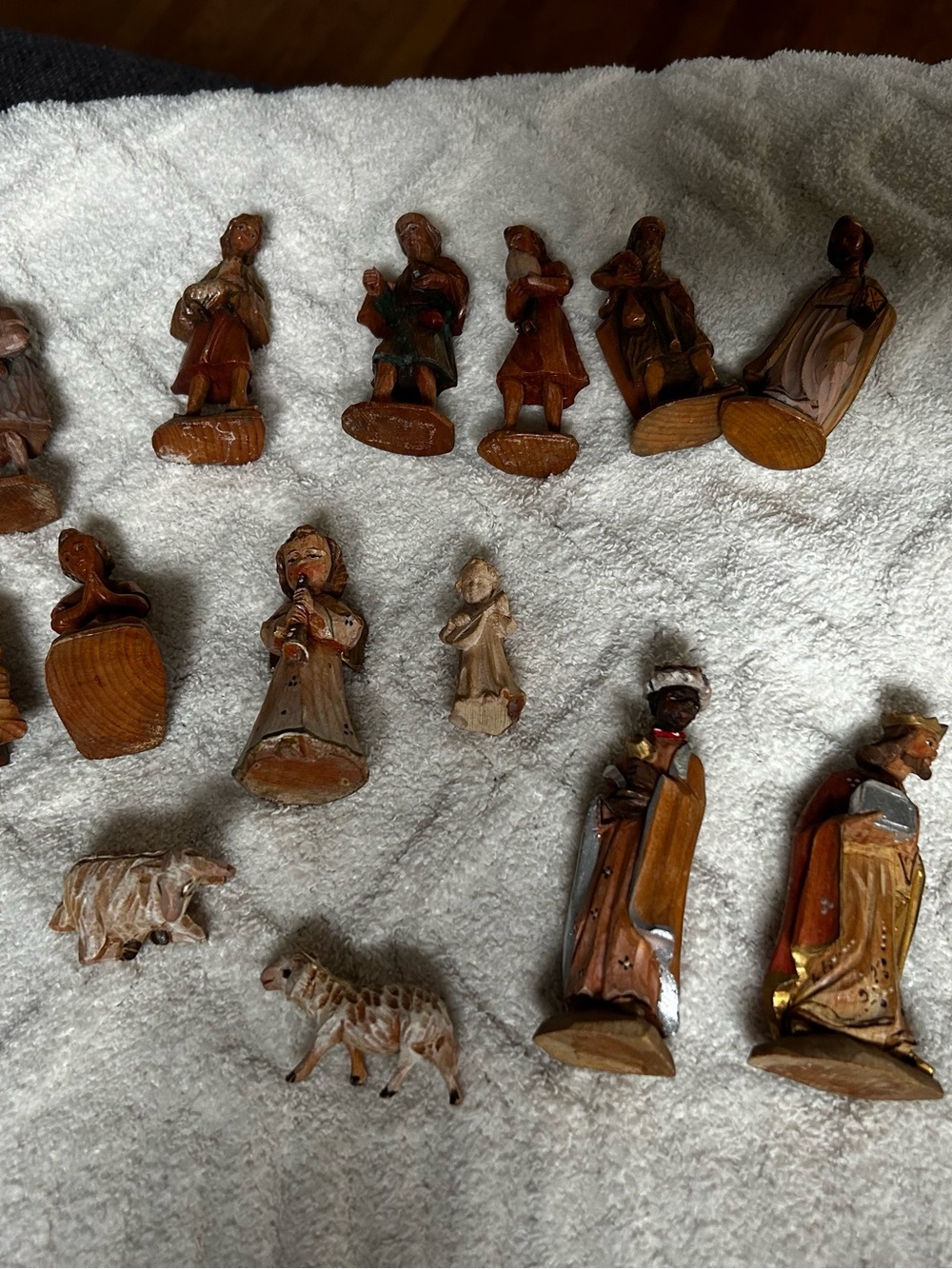 Hand-Carved Wooden Nativity Figurines